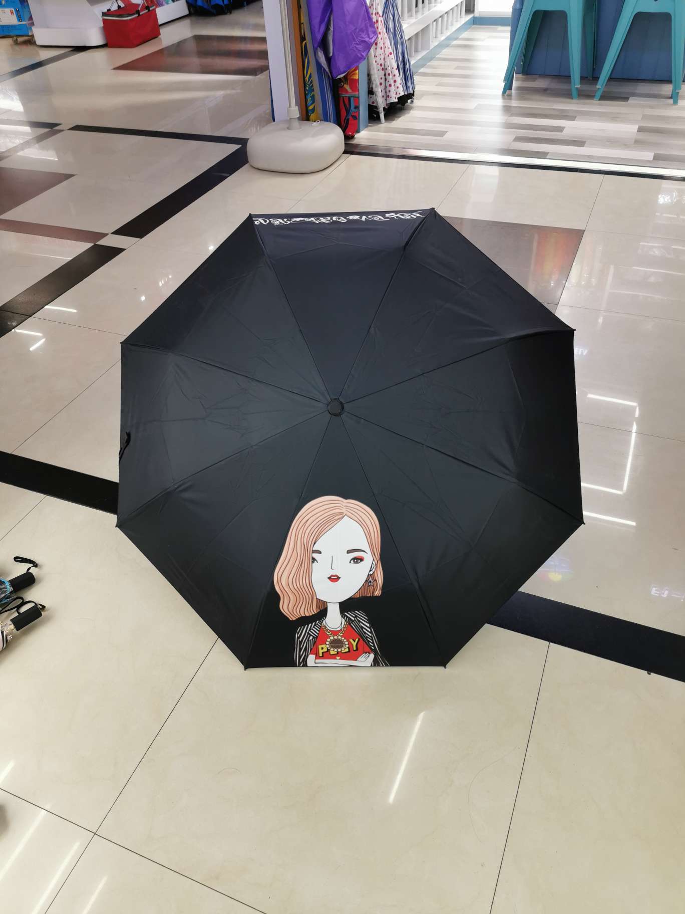 8-bone Jiuhe Edition all-aluminum umbrella frame, fully light-blocking digital printed fashionable lady sunshade umbrella, UV protection detail image 5