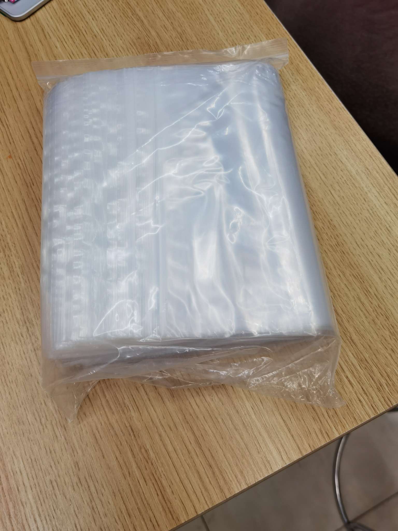 35*457x1095 transparent sealed PE self-sealing bags for preservation, large size for storing small samples, plastic packaging bags for dividing 7 bags of food