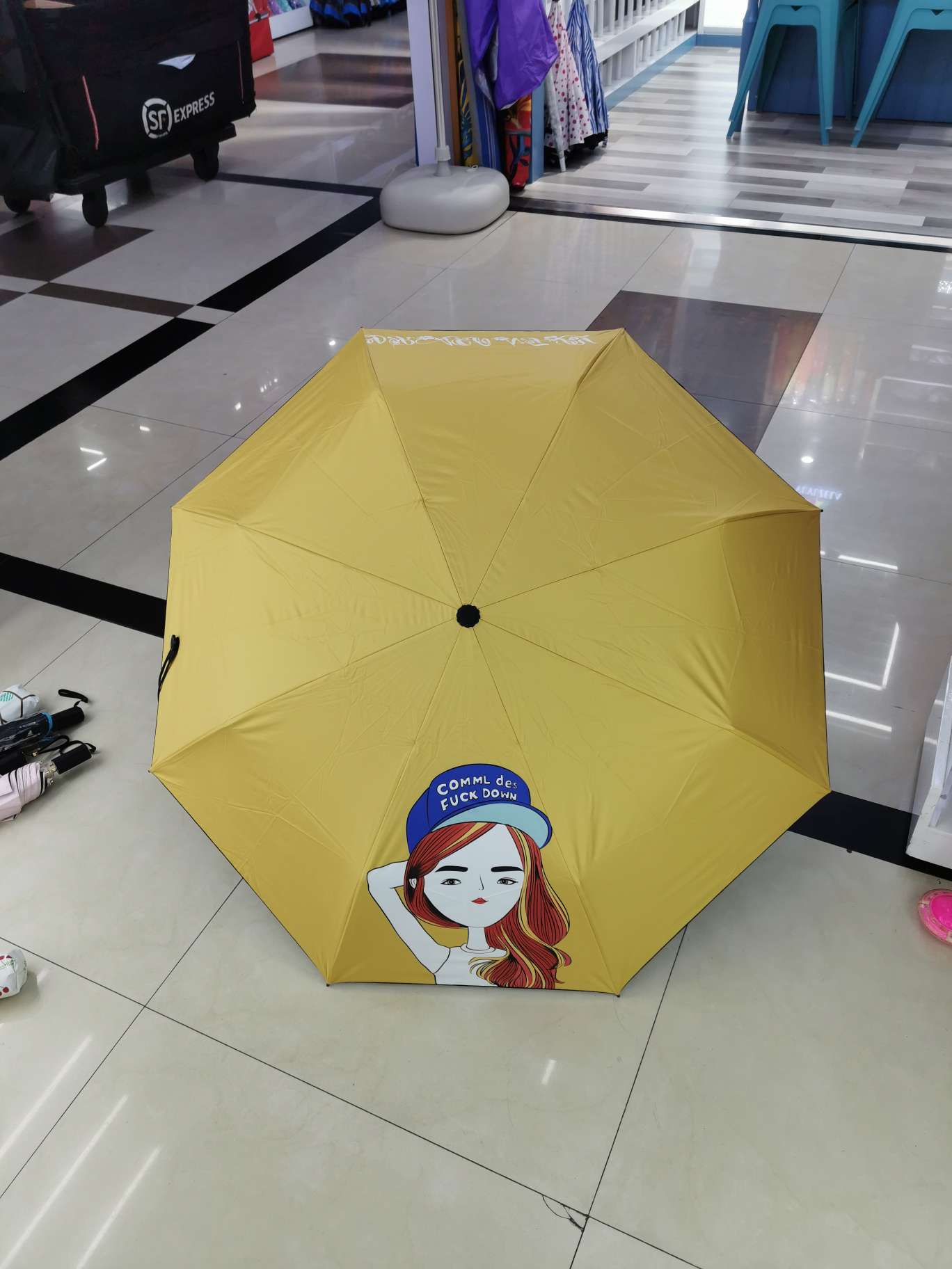 8-bone Jiuhe Edition all-aluminum umbrella frame, fully light-blocking digital printed fashionable lady sunshade umbrella, UV protection detail image 3