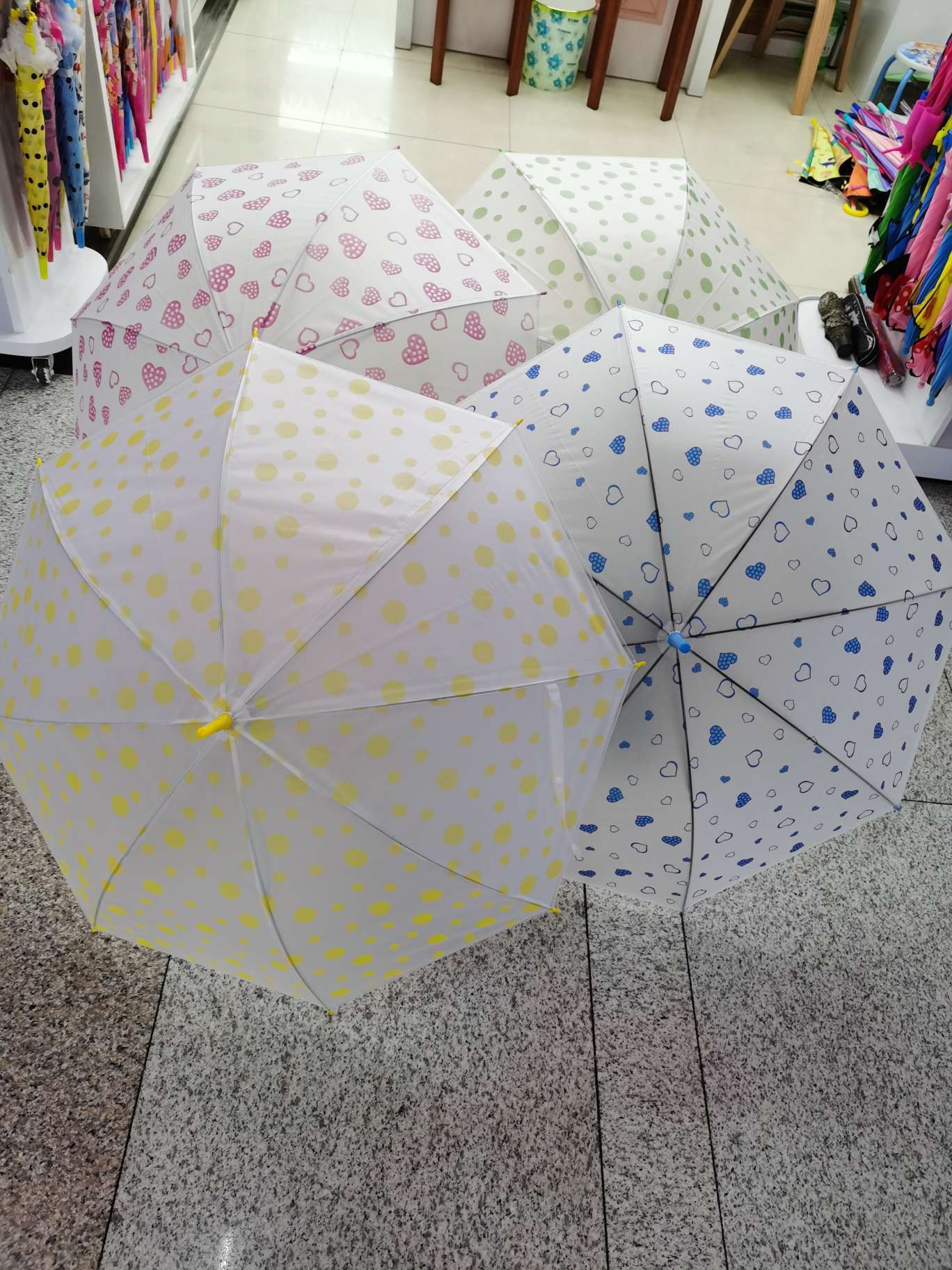 EVA Heart-shaped polka dot umbrella