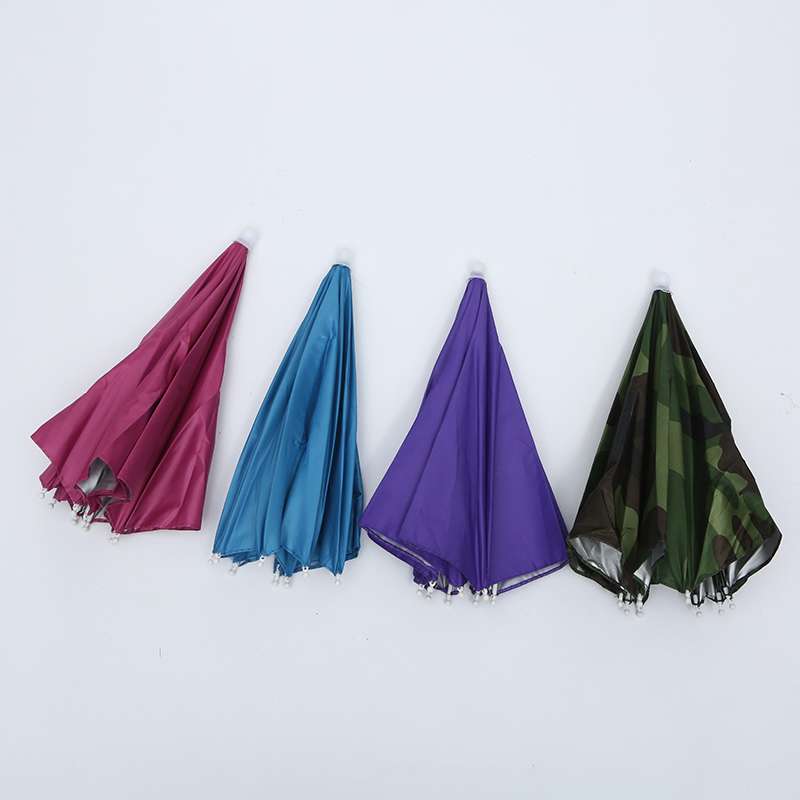 30公分8开银胶帽子伞时尚简约旅游采茶外贸热销产品图