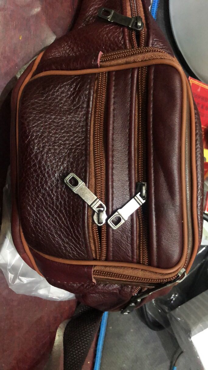 真皮腰包深棕图