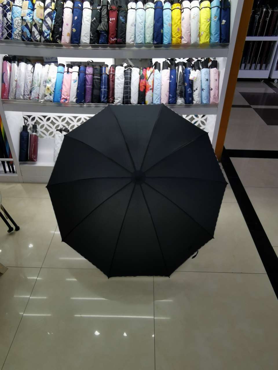 新款加大63.5*10k折叠伞格子包边双人雨伞广告伞礼品伞可印logo  A581
