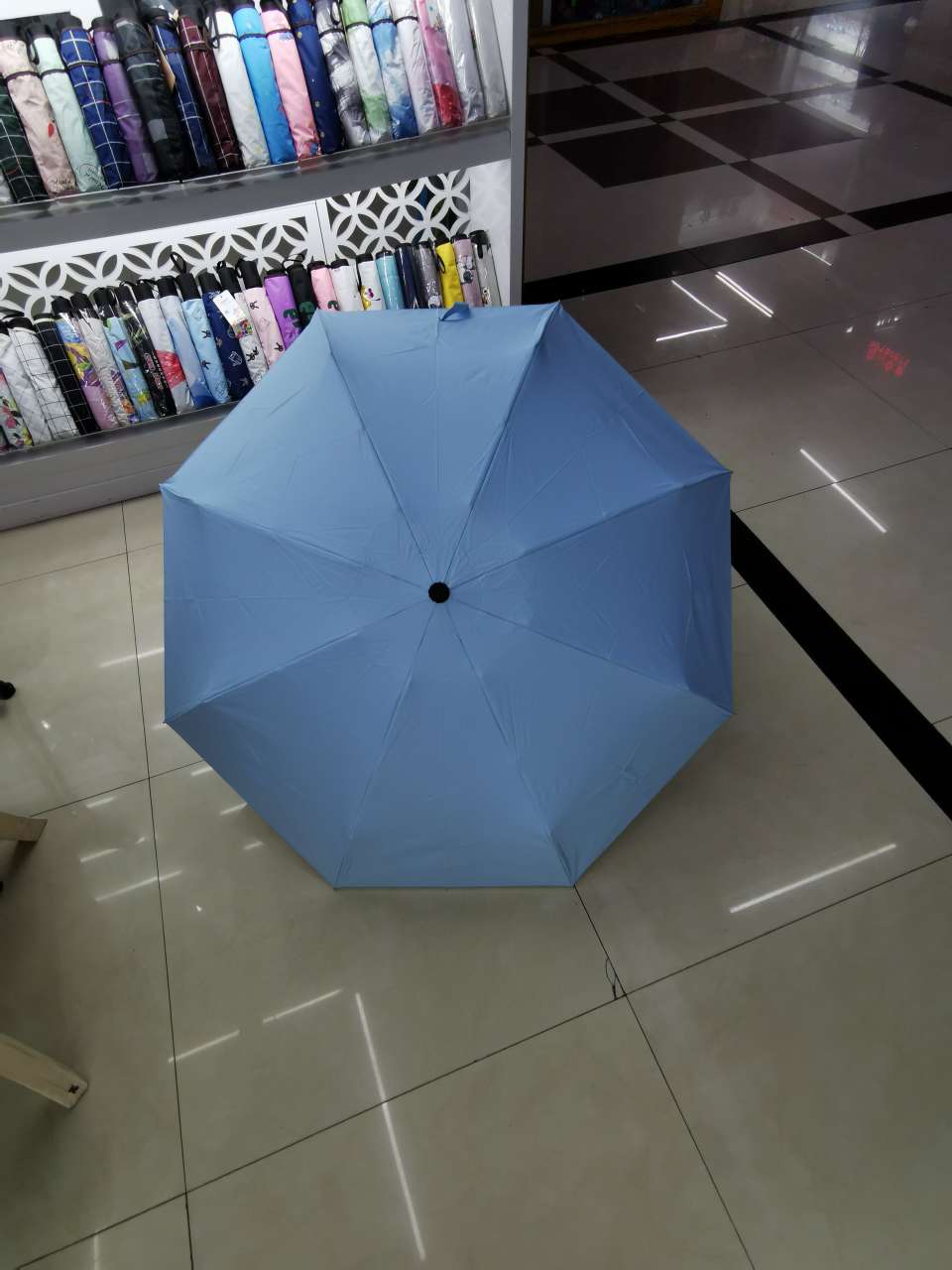 Five-fold 8-bone automatic umbrella, all-weather and all-weather black rubber UV protection advertising umbrella, gift umbrella, can be printed with logo undefined