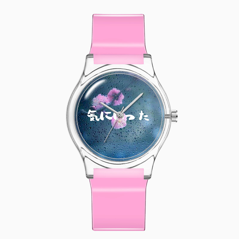 新款非主流日文你好系列男女手表高质量进口机芯电池一件代发详情图4