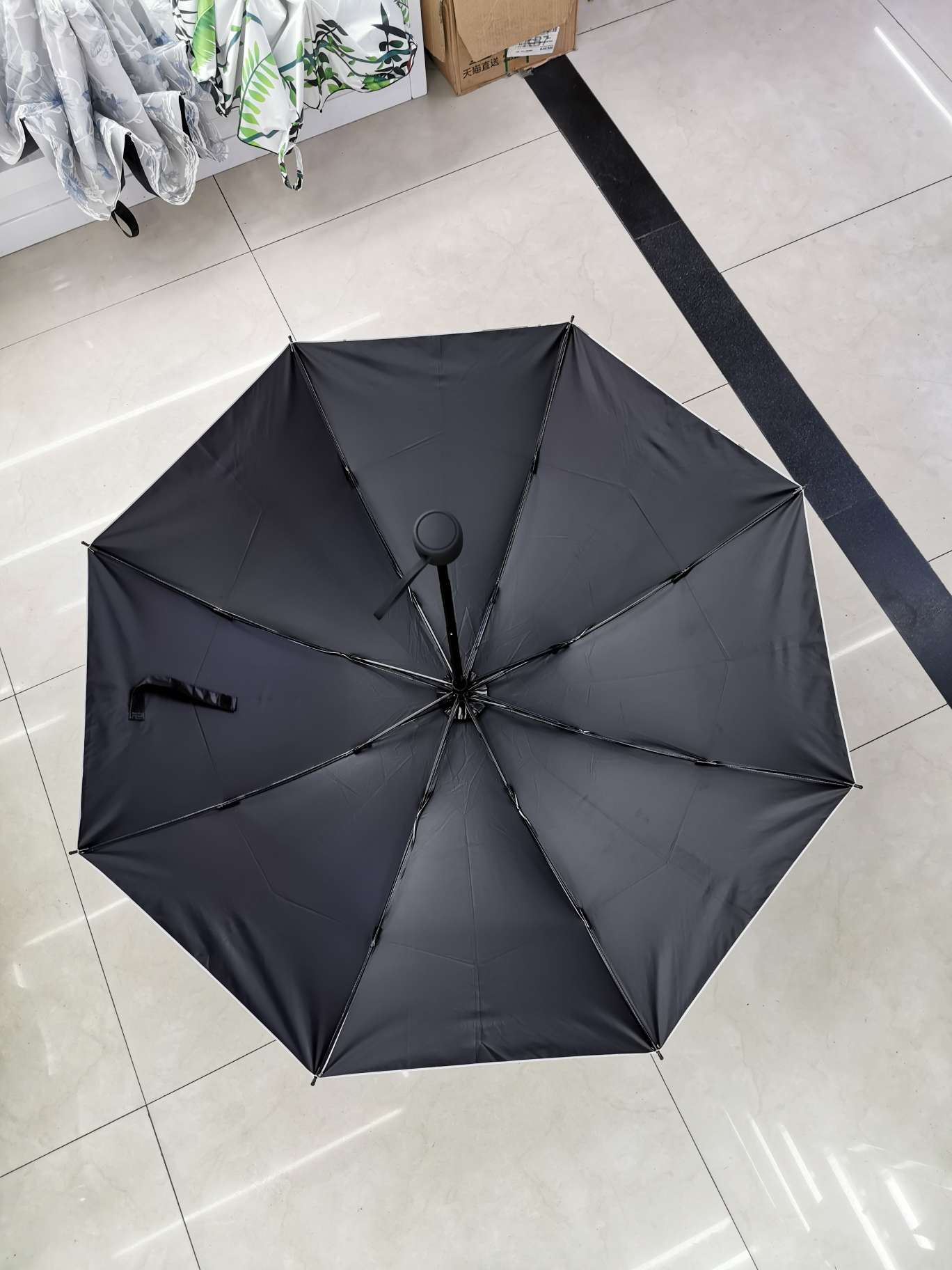 Folding 56*8k black rubber sunshade and sun protection umbrella, suitable for both weather and rain, UV protection, Corgi dog printing factory direct sales undefined