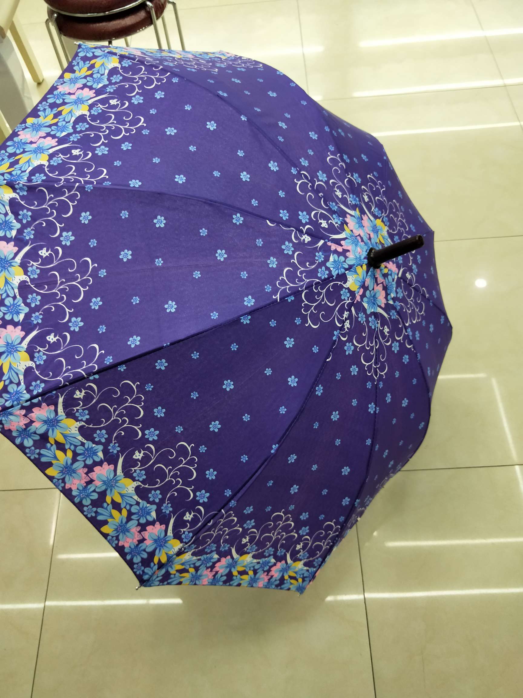 56 cm 10K spray-painted flower umbrella detail image 1