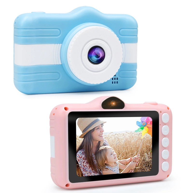 New high-definition ET007 high-definition cartoon camera, children's handheld video camera, toy dual-lens children's camera Item Picture