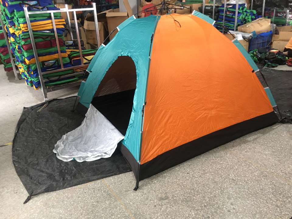 厂家直销户外双人自动双层帐情侣帐，野外路营帐细节图