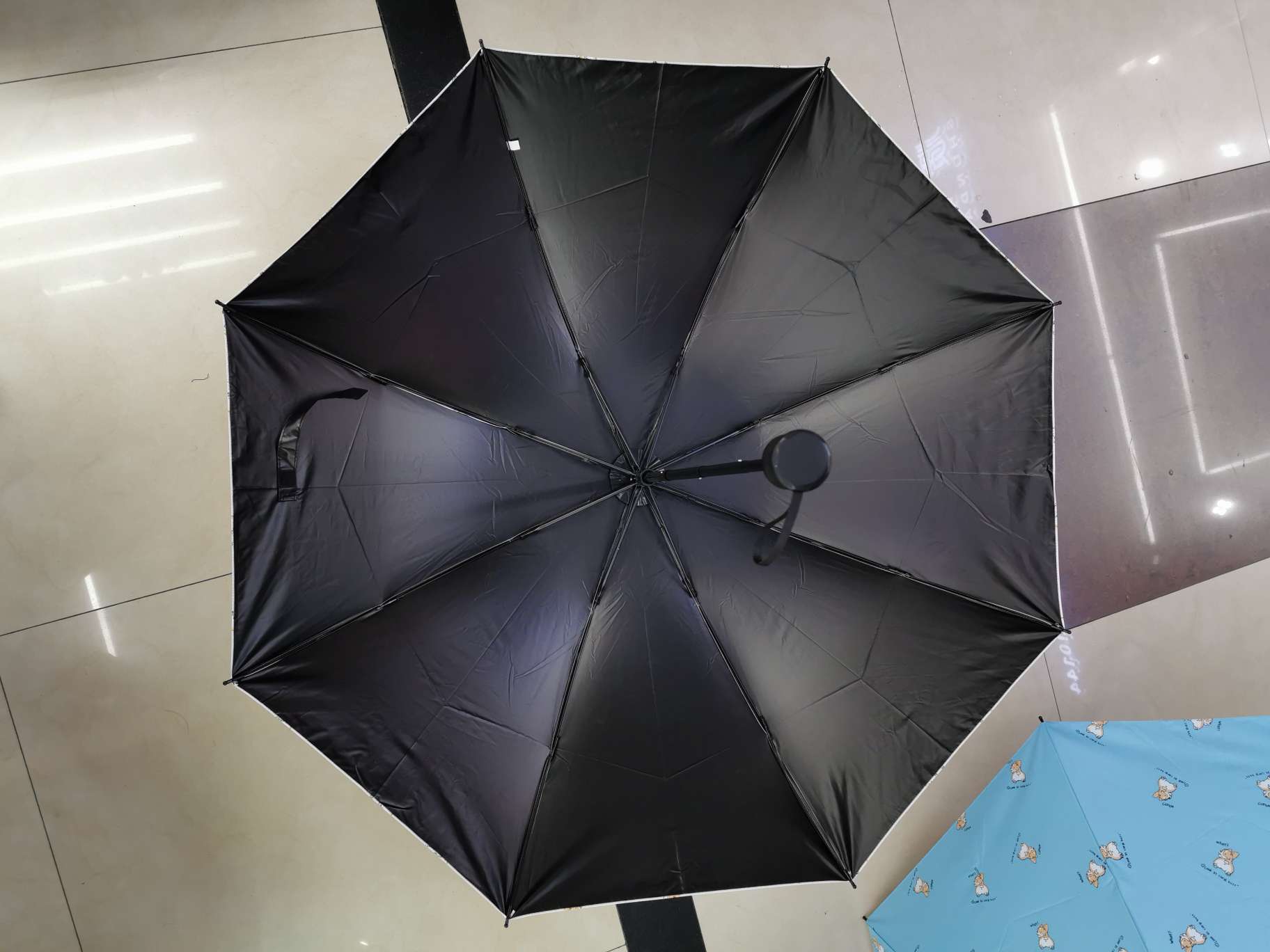 Folding 56*8k black rubber sunshade and sun protection umbrella, suitable for both weather and rain, UV protection, Corgi dog printing factory direct sales detail image 1