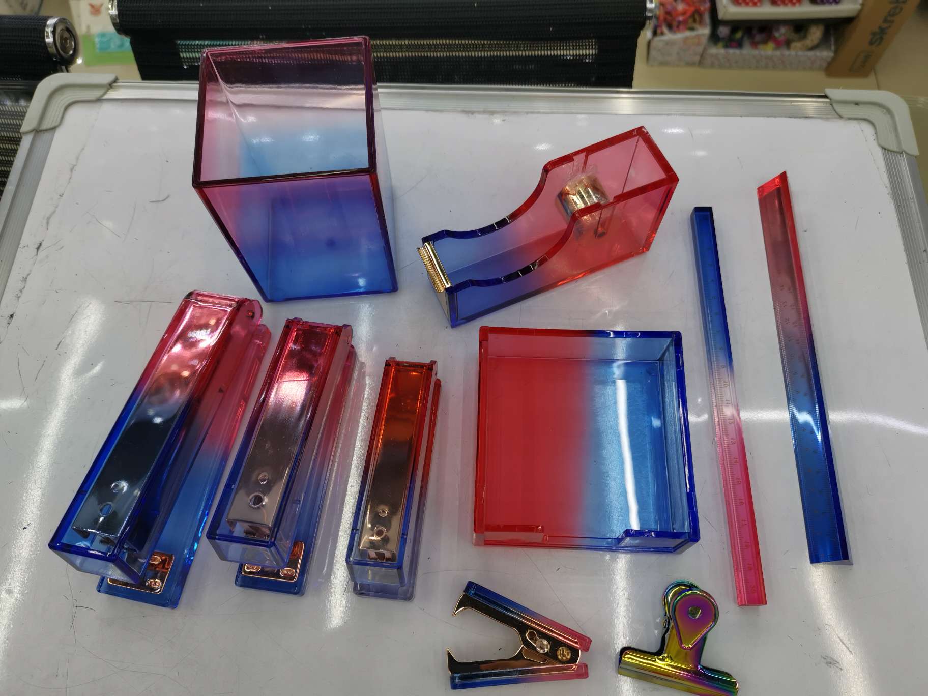 亚克力订书机学习办公套装