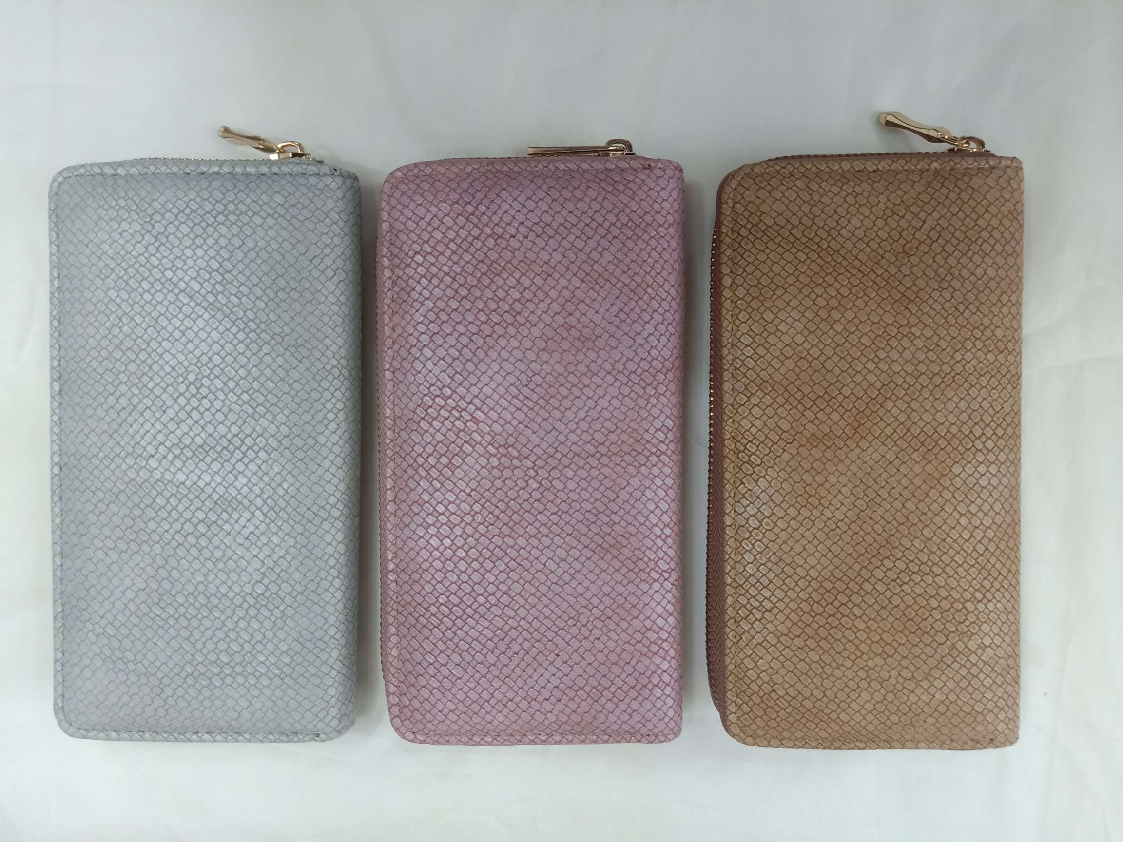 PU小编织纹女式单拉钱包图