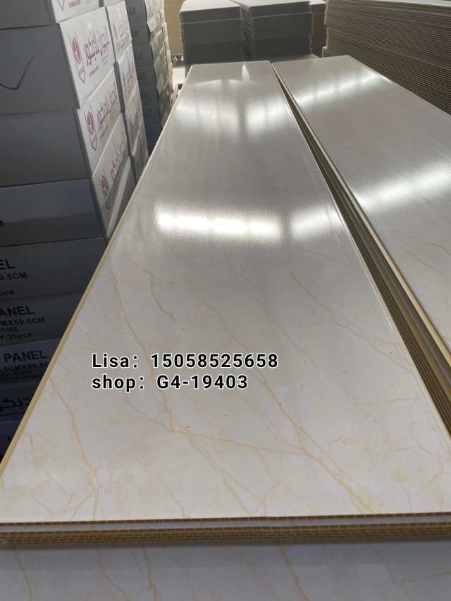 出口非洲墙板 室内装修材料 扣板 木纹墙板 大理石纹墙板 高质量墙板详情图6