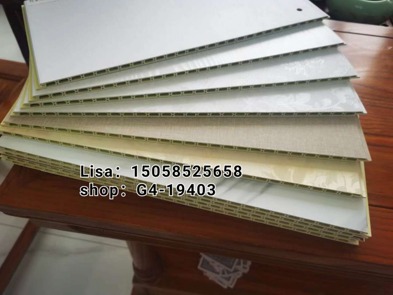 Export wall panel Interior decoration materials PVC buckle board wood grain wall panel marble grain wall panel High quality wall panel Item Picture