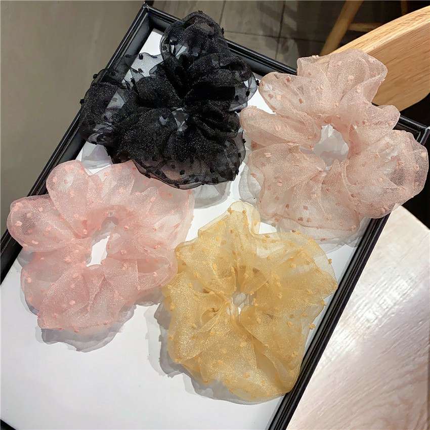 大肠发圈韩国网红高档精品发饰女简约气质森系外出百搭发圈详情图7