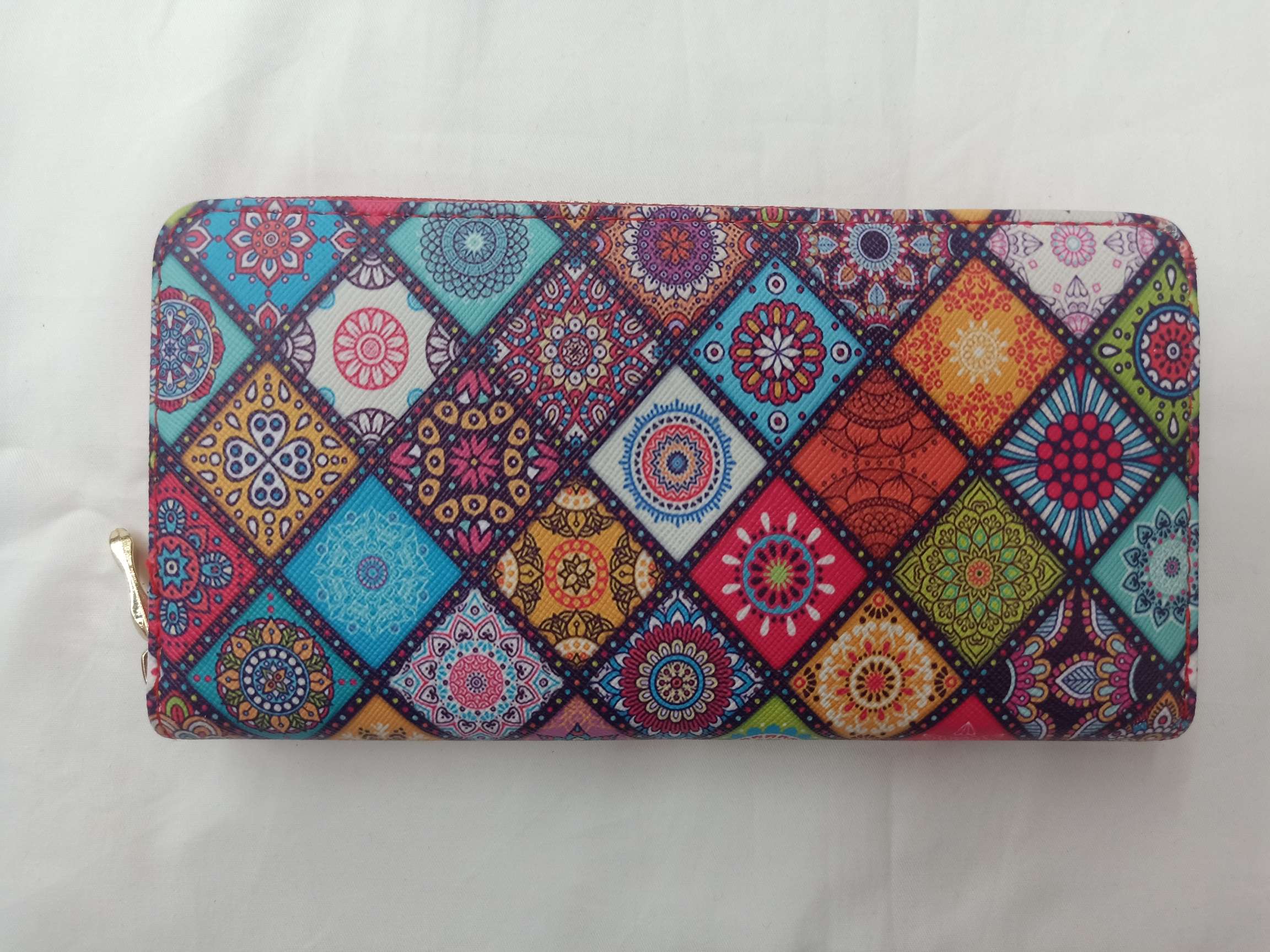 PU印花女士单拉钱包