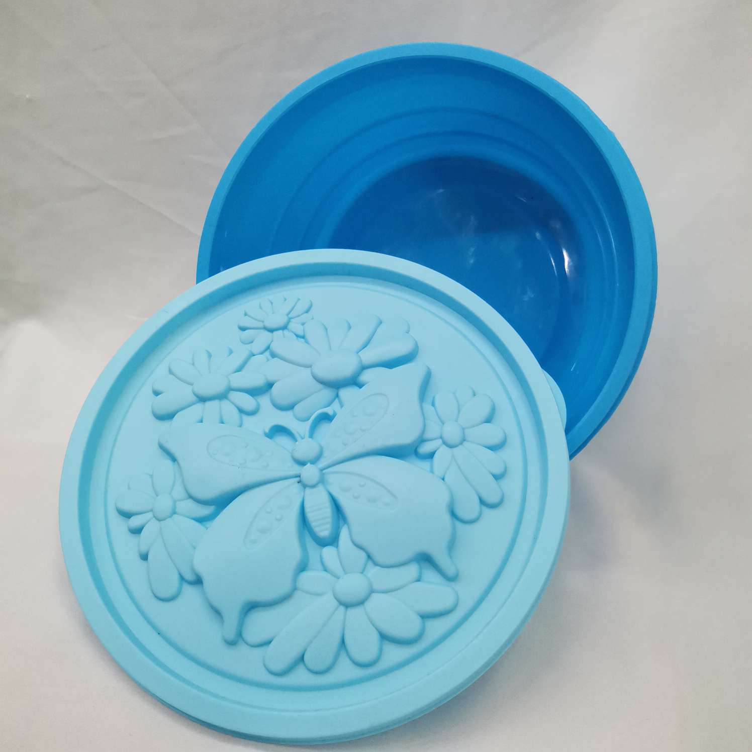 保鲜盒  盒盖立体蝴蝶印花保鲜盒  圆形大号保鲜盒 314  573详情图6