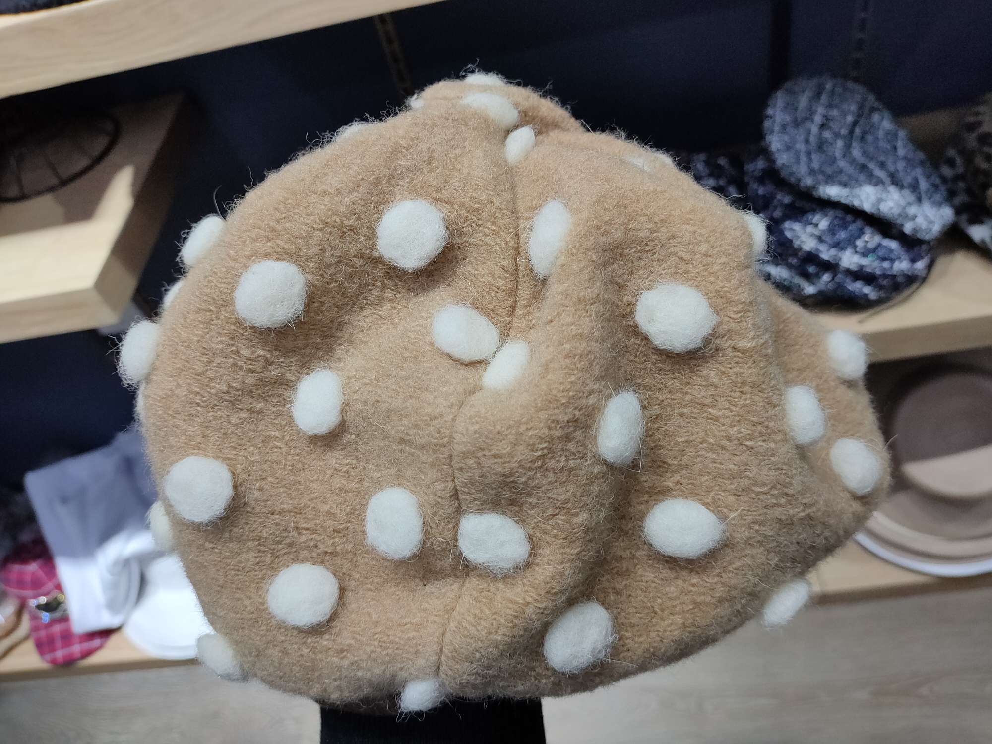 Qiuqiu cashmere hat, autumn and winter cloth hat details Picture