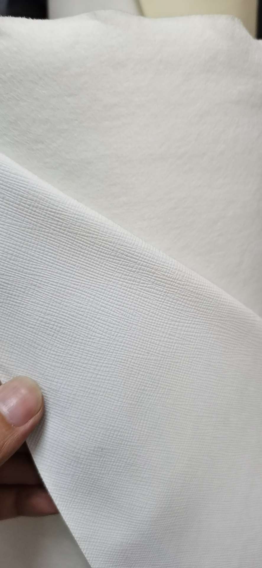 pvc spunlace bottom cross-patterned leather bag packaging 6