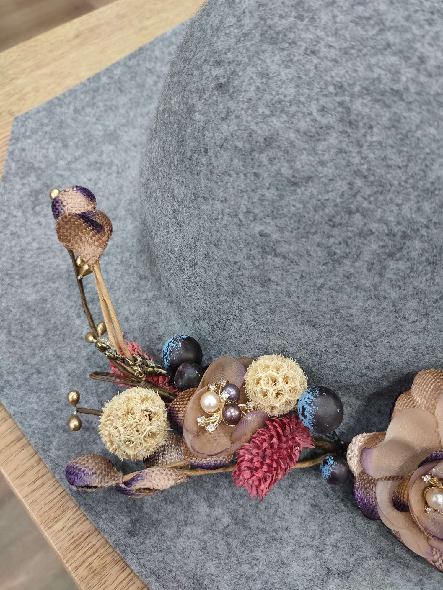 奢华定型羊毛帽子详情图2