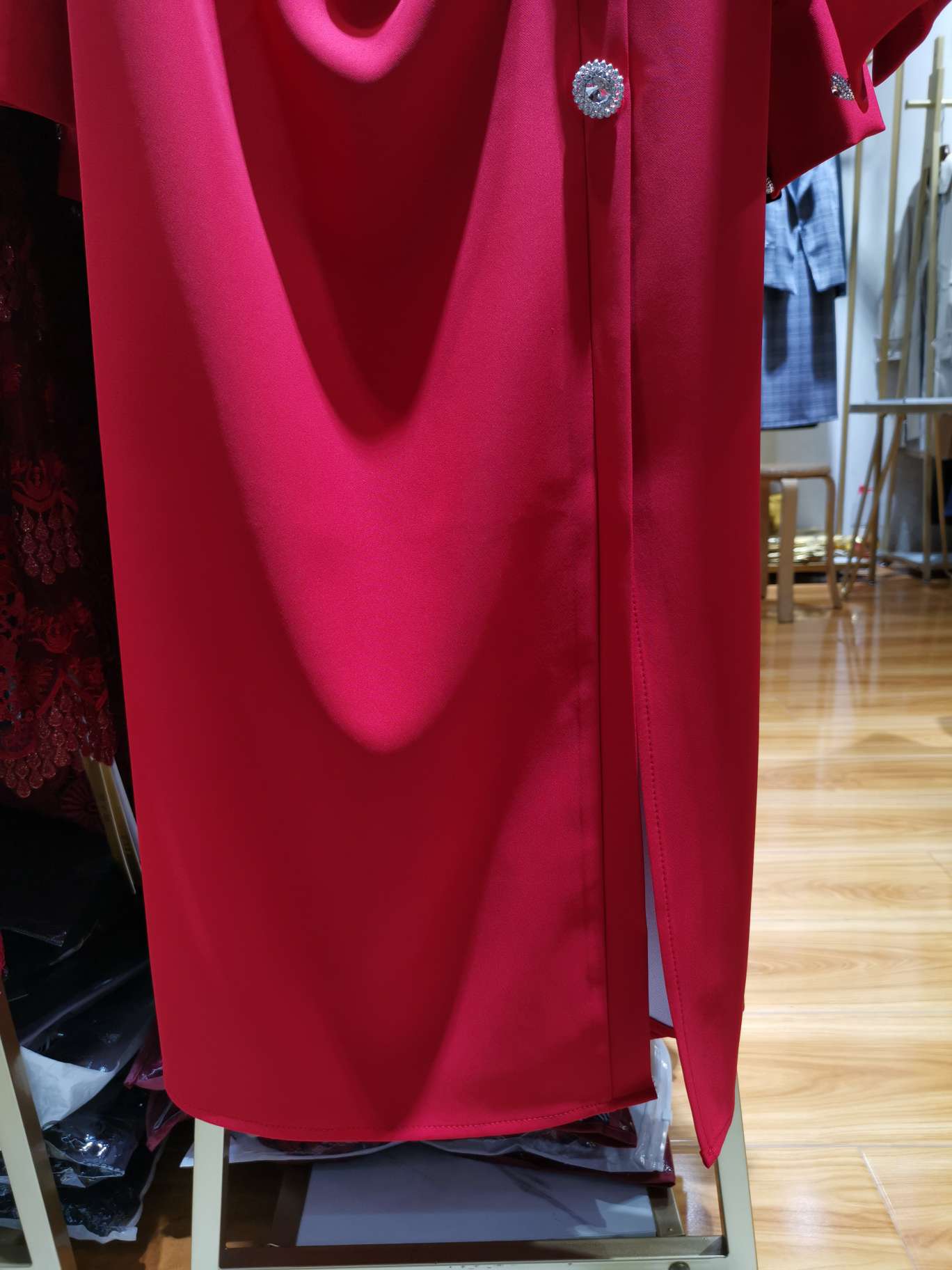 Red suit with a large collar, Liyi business women's wear details Picture