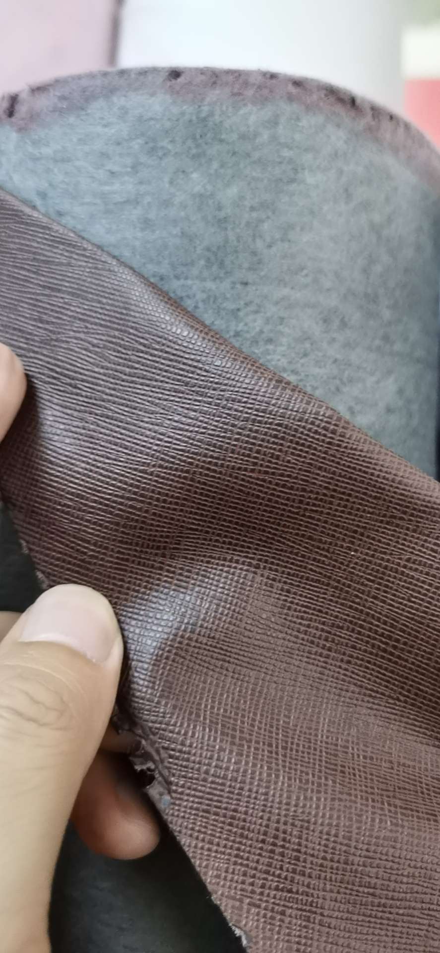 pvc spunlace bottom cross-patterned leather bag packaging 14