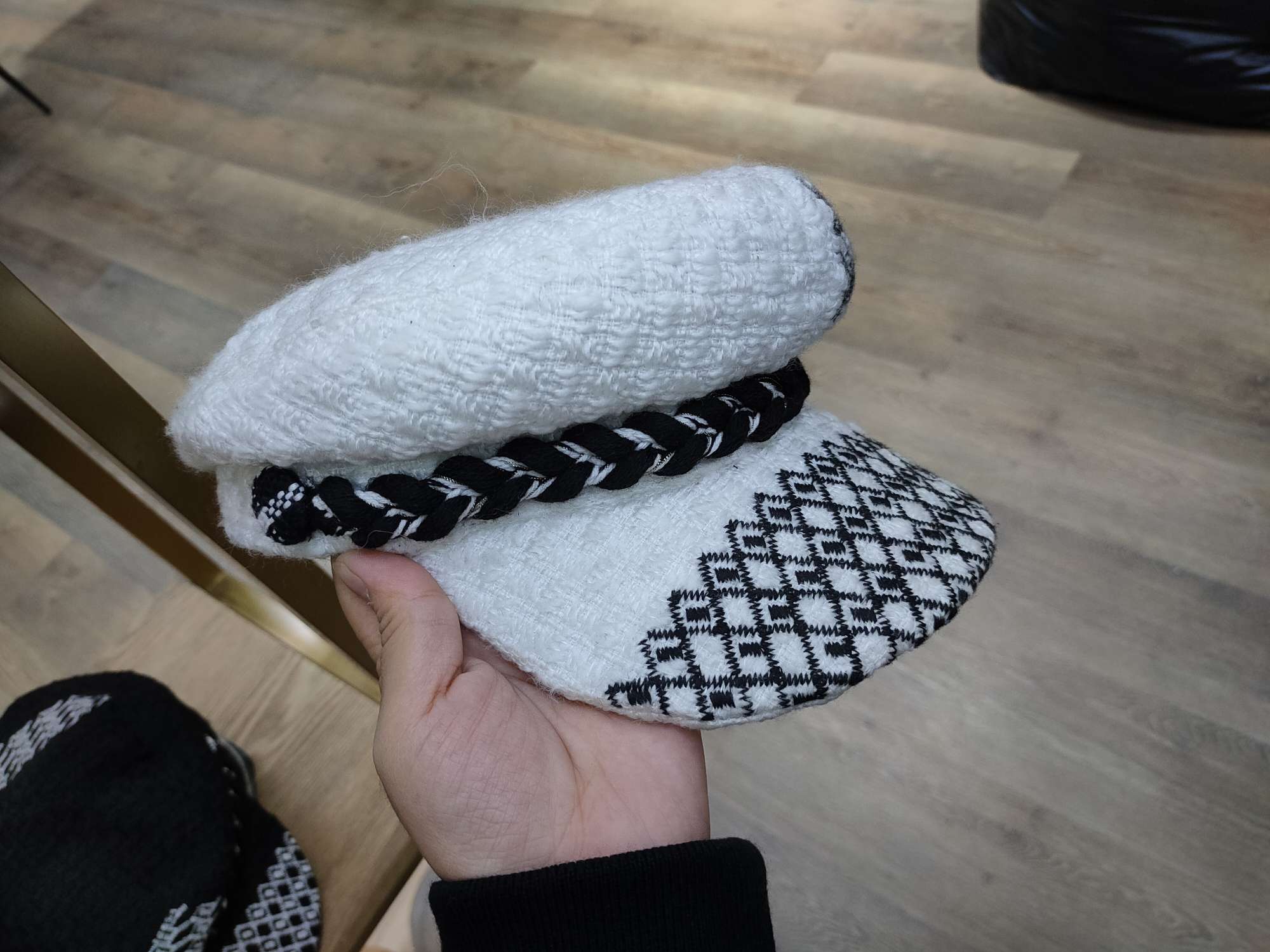小香风马术帽细节图