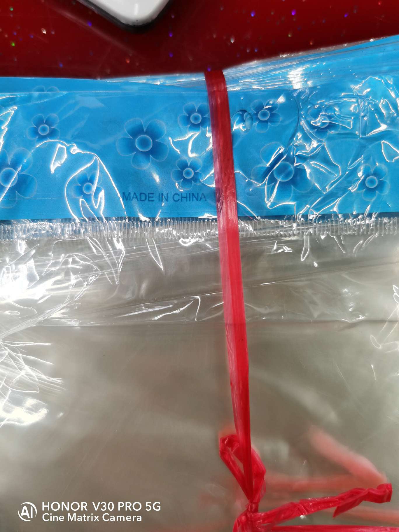 蓝色小花带MADE lN CHlNA ，规格可定