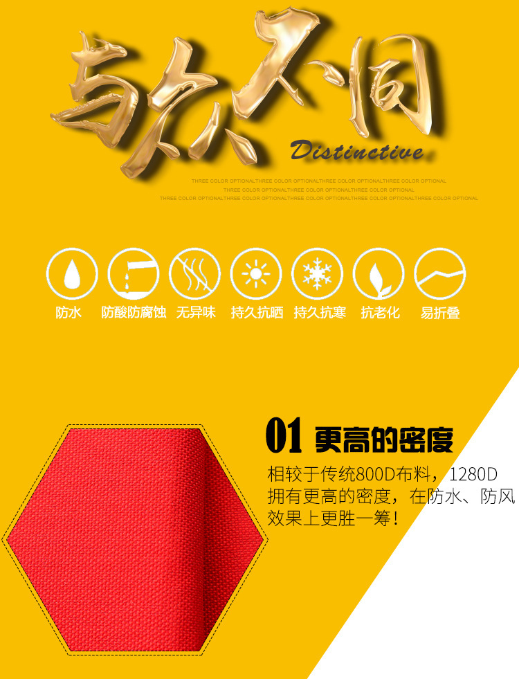 3x3-meter advertising folding tent, outdoor promotional tent, four-legged canopy, folding sunshade, custom four-corner logo detail image 7