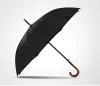 Long-handled 58.5*8k business umbrella, solid wood handle, black rubber, sun protection and UV protection, advertising gift, can be printed with logo details Picture