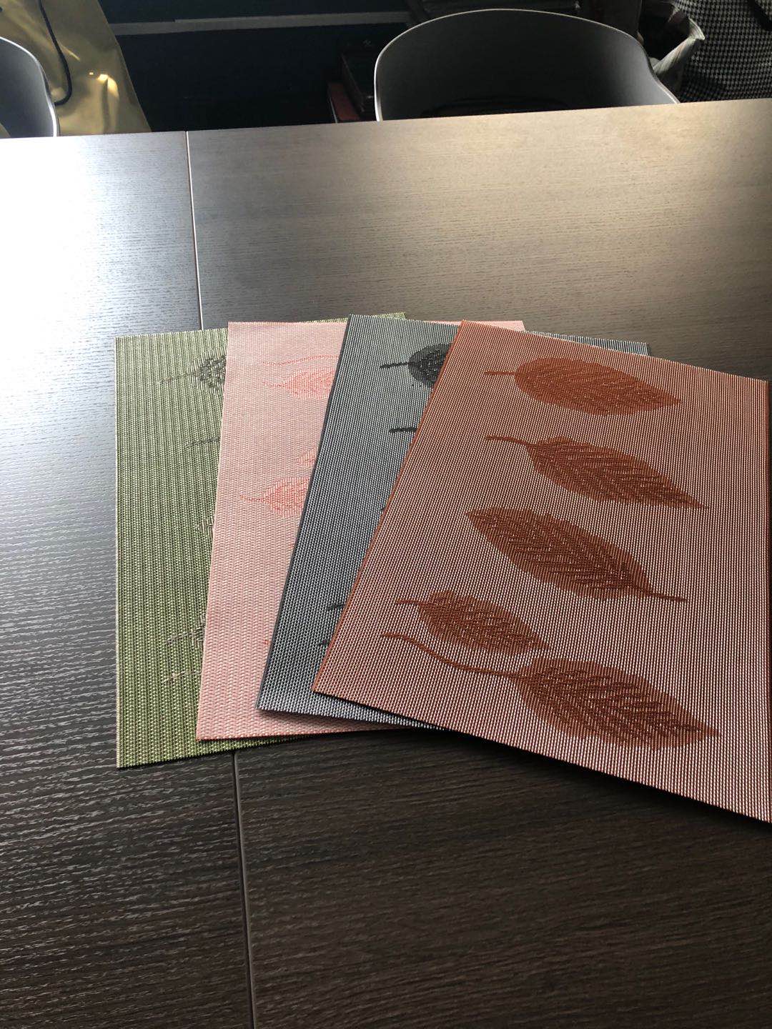 树叶提花西餐垫