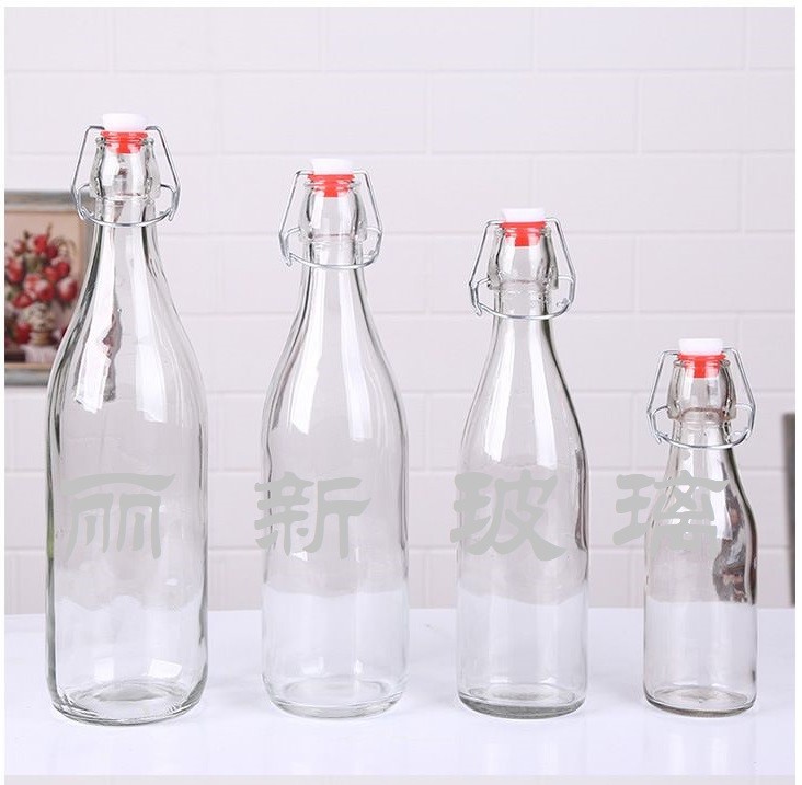 玻璃密封卡扣瓶饮料瓶果汁瓶牛奶瓶酵素瓶详情图1