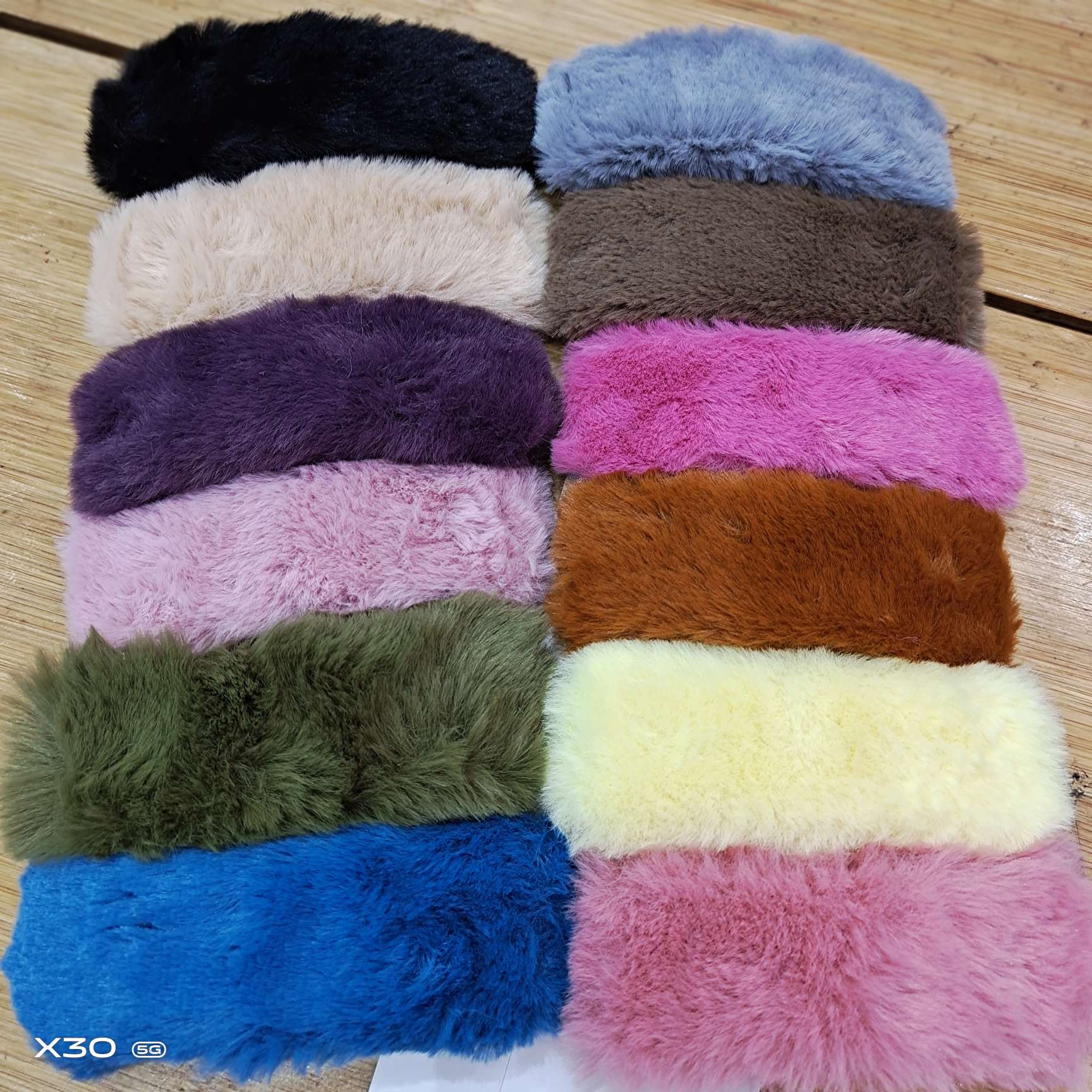 Autumn winter new pure color joker long hair BB clip sweet fan imitation rabbit hair long mody color bangs clip edge clip thumbnail