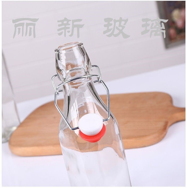 玻璃密封卡扣瓶饮料瓶果汁瓶牛奶瓶酵素瓶详情图4