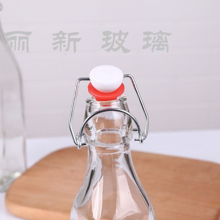 玻璃密封卡扣瓶饮料瓶果汁瓶牛奶瓶酵素瓶详情图5