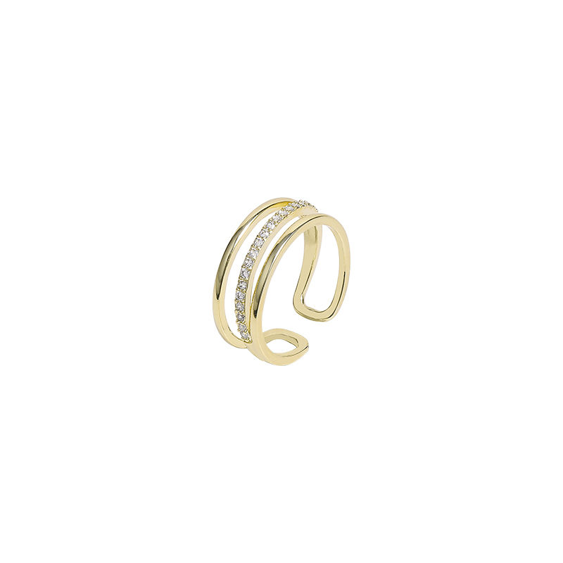 Ring female fashion personality niche design index finger ring ins tide ring network red vegetarian circle ladies simple overlap