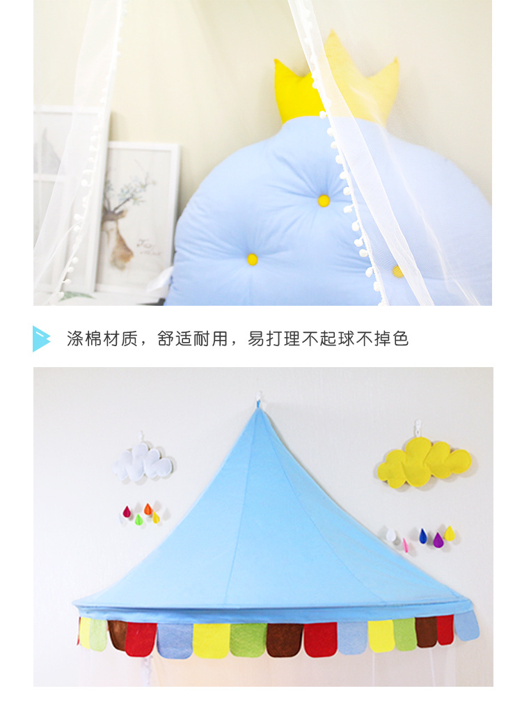 Children's half-moon tent, indoor play room for boys and girls, princess room decoration, reading corner, two colors available for wholesale in stock detail image 9