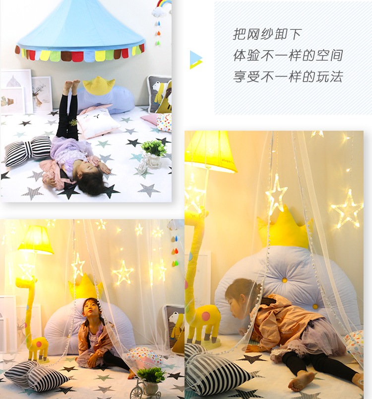 Children's half-moon tent, indoor play room for boys and girls, princess room decoration, reading corner, two colors available for wholesale in stock detail image 6