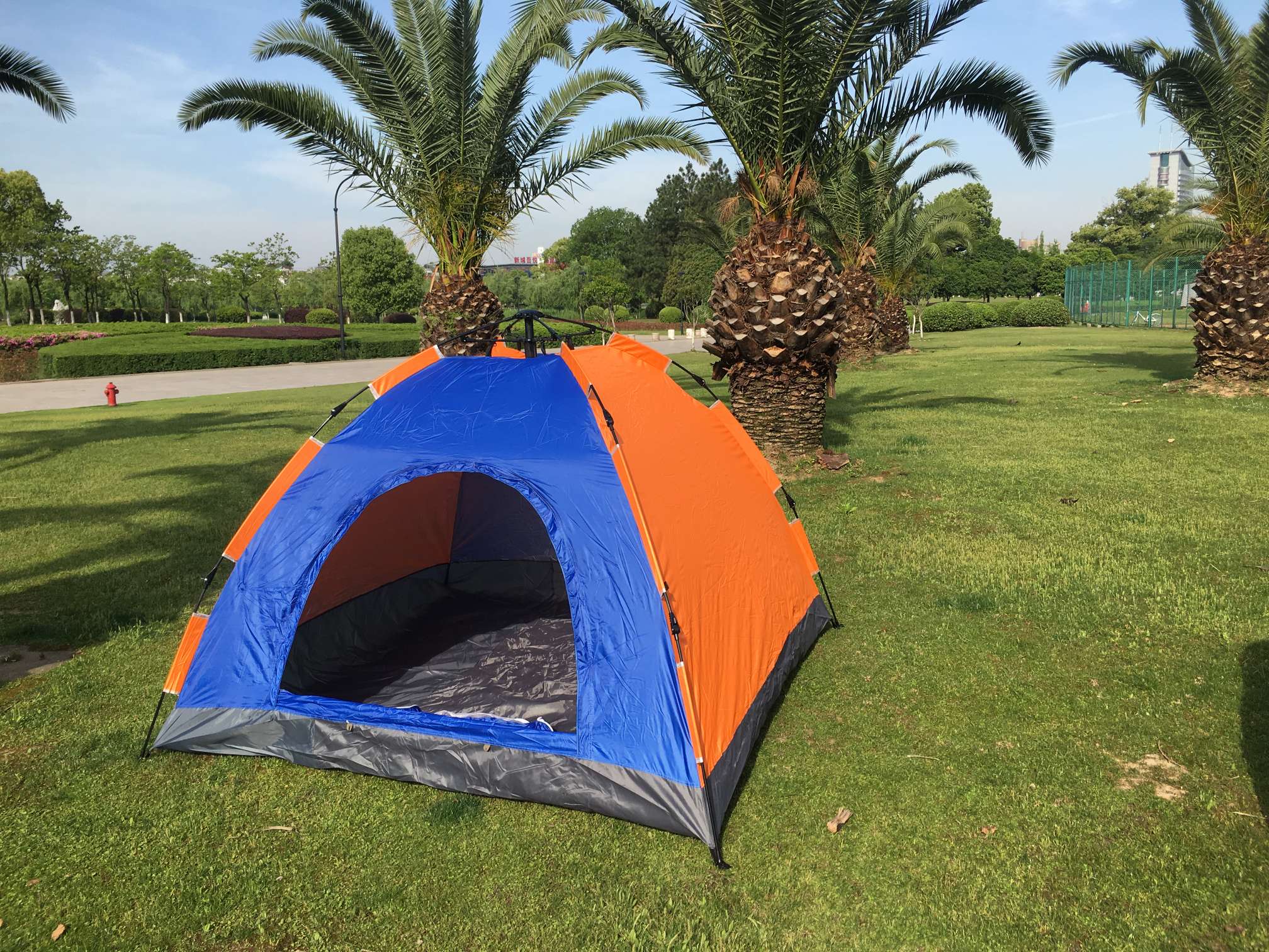 Factory direct sales of 4-person automatic single-layer tents detail image 5