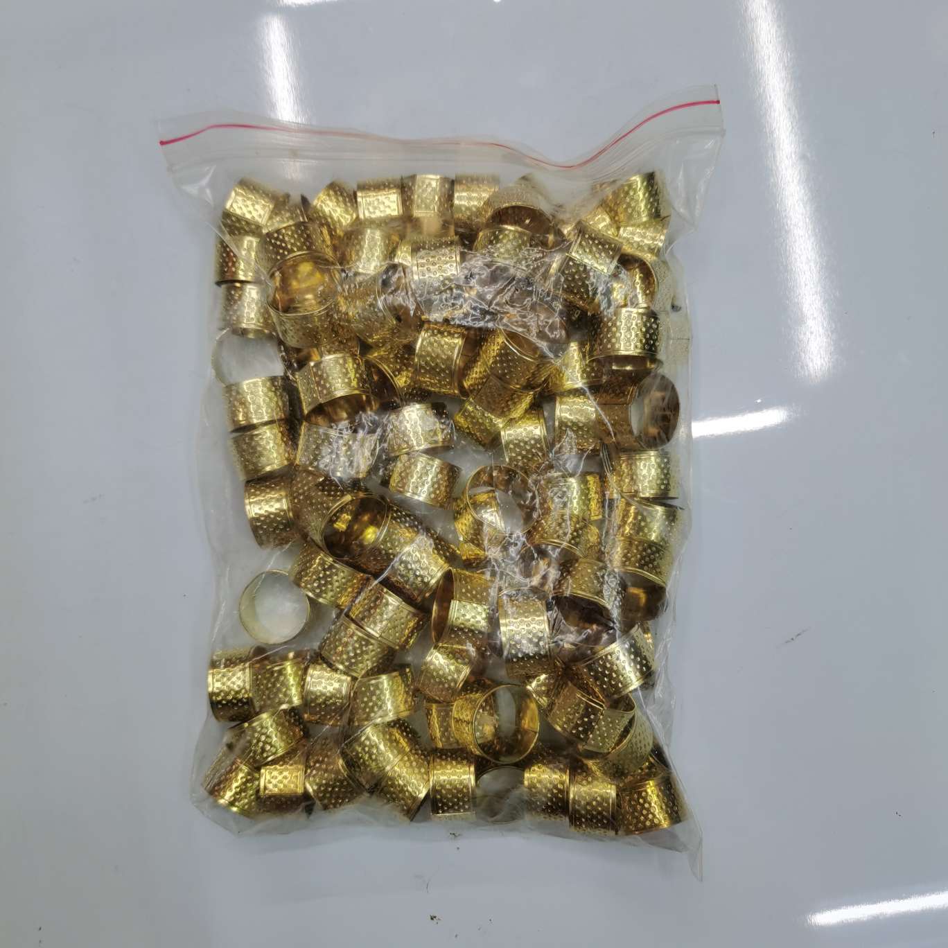 手工缝纫DIY镀金顶针 居家必备100个一包详情图1