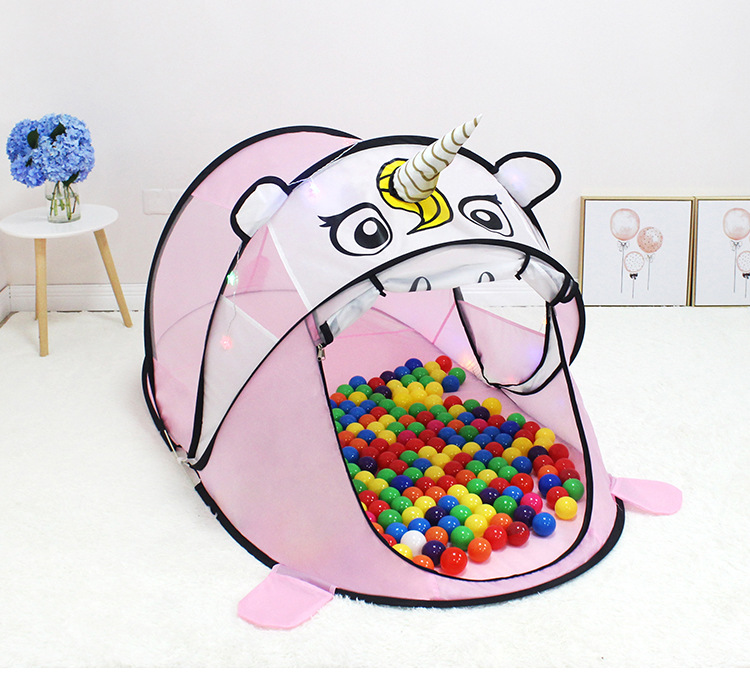 Children's indoor color-block dinosaur game tent, cartoon children's outdoor pop-up toy game house manufacturer in stock detail image 10