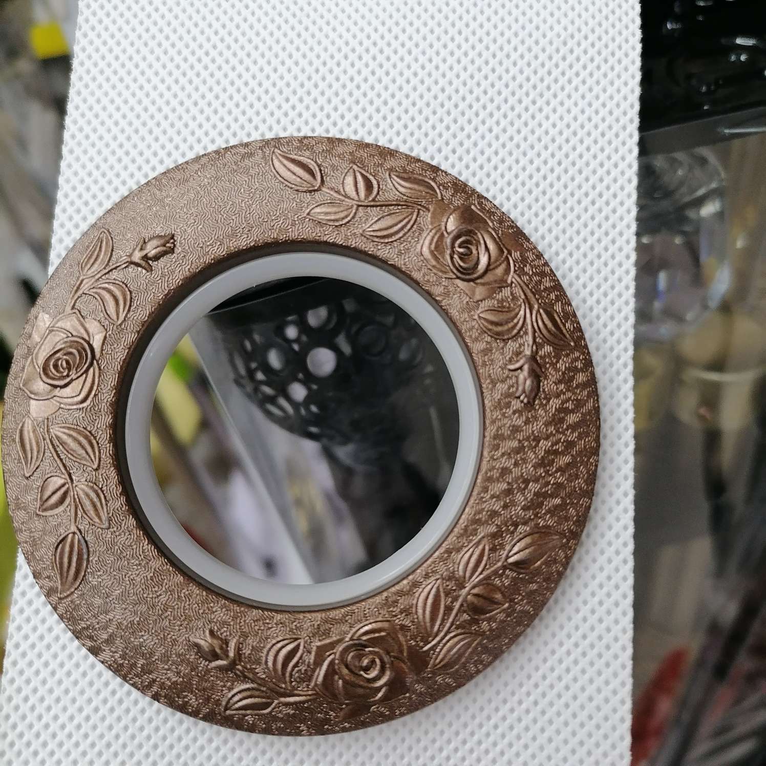 窗帘配件罗马杆圈咖啡色花
