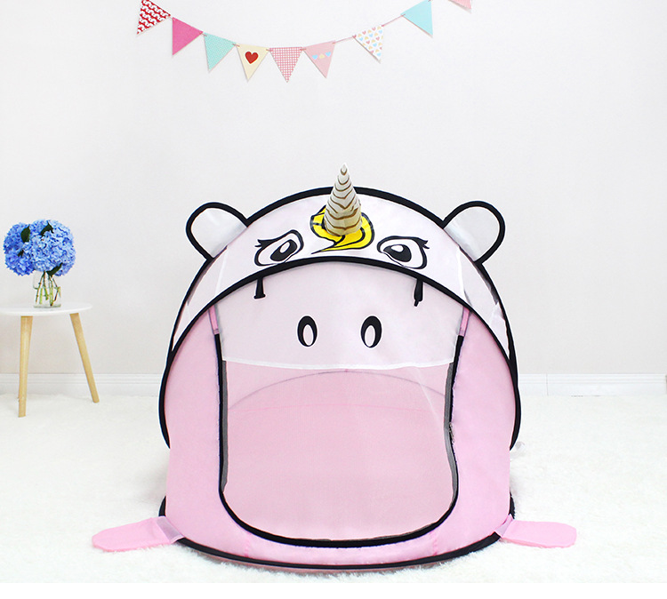 Children's indoor color-block dinosaur game tent, cartoon children's outdoor pop-up toy game house manufacturer in stock detail image 9