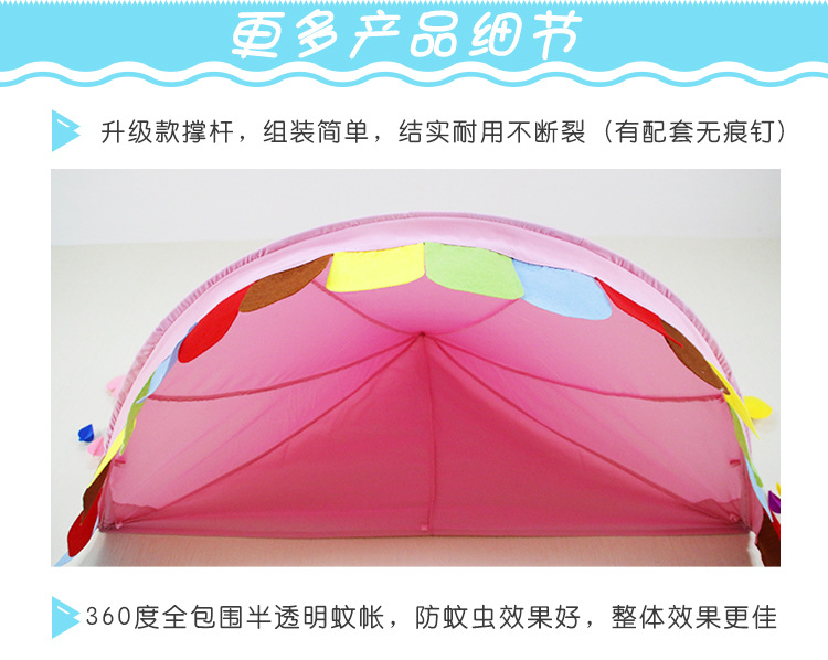 Children's half-moon tent, indoor play room for boys and girls, princess room decoration, reading corner, two colors available for wholesale in stock detail image 8