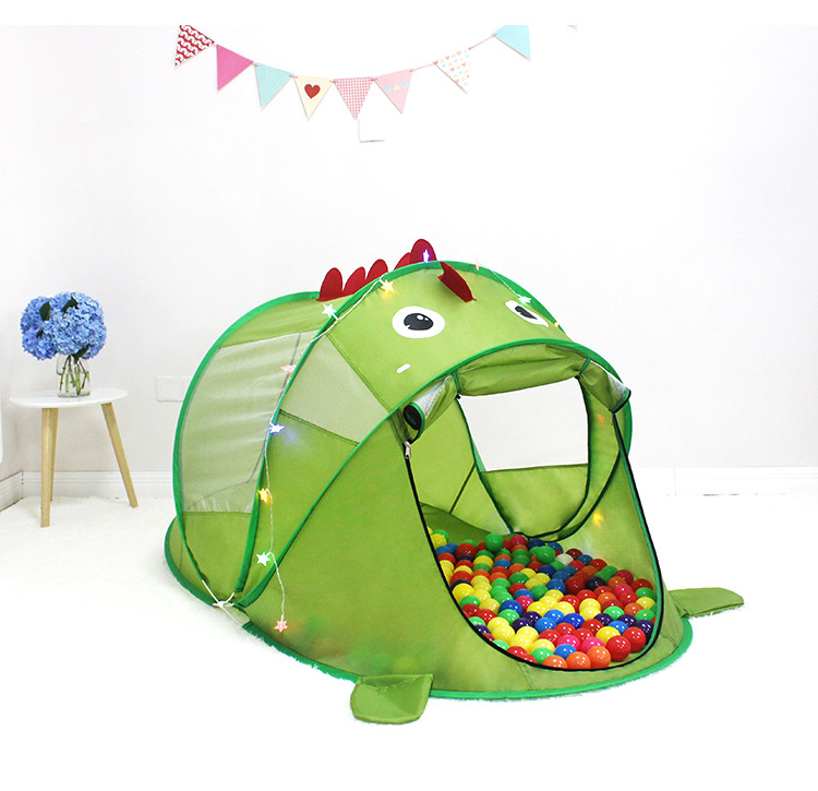 Children's indoor color-block dinosaur game tent, cartoon children's outdoor pop-up toy game house manufacturer in stock detail image 13