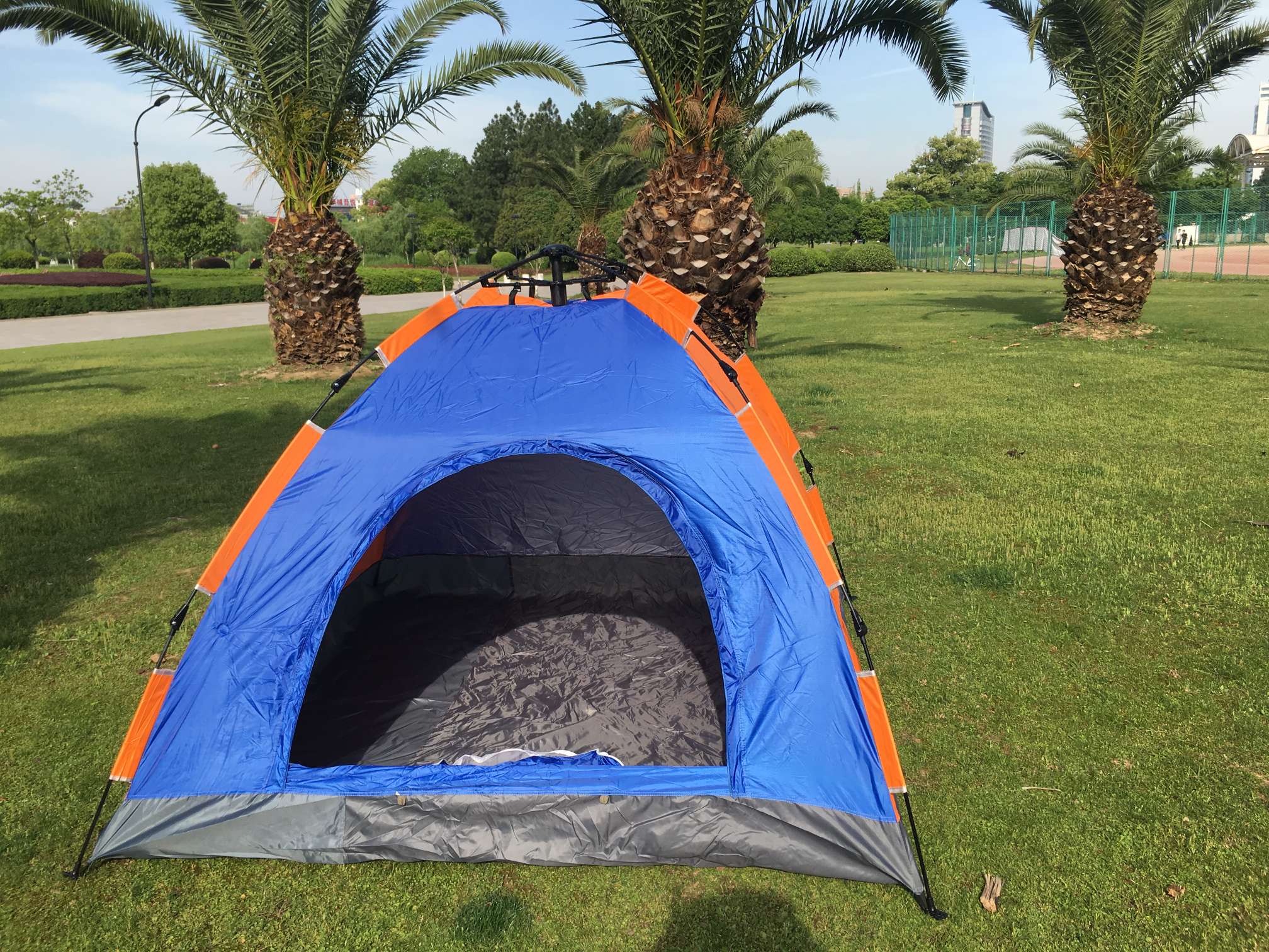 Factory direct sales of 4-person automatic single-layer tents detail image 3