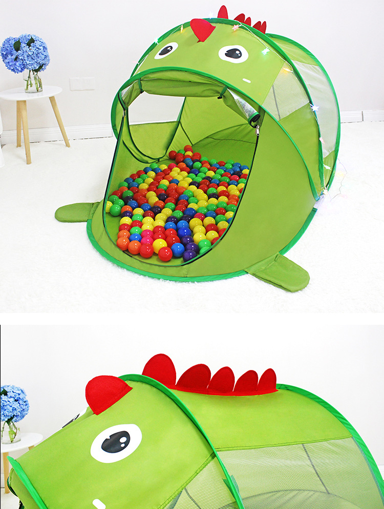 Children's indoor color-block dinosaur game tent, cartoon children's outdoor pop-up toy game house manufacturer in stock detail image 12