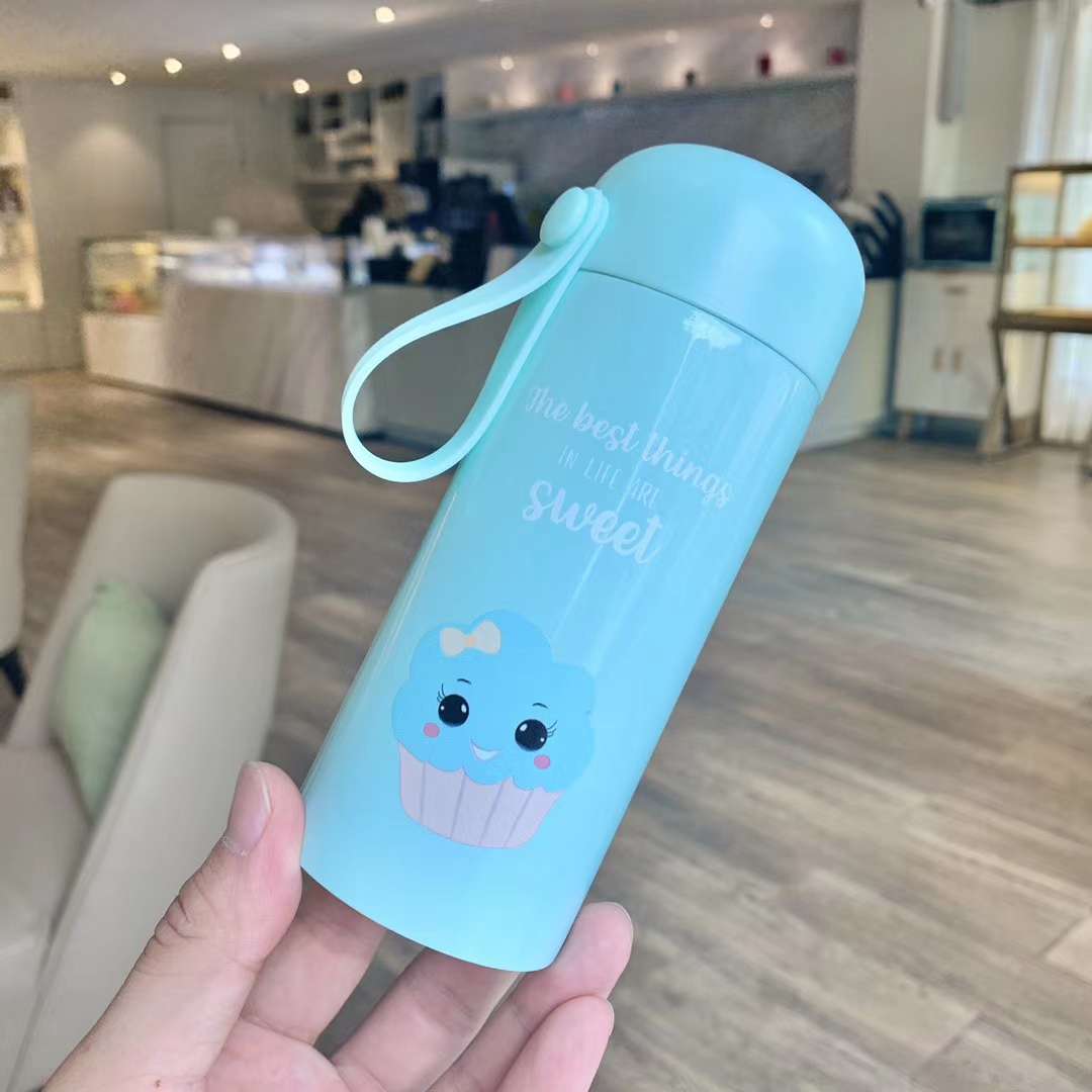 迷你杯QQ杯口袋杯真空保温不锈钢杯便携吊带杯网红杯甜品图案详情图3