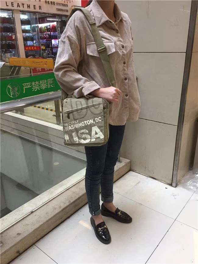 帆布斜挎包单肩包男女通用款旅行小背包详情图2