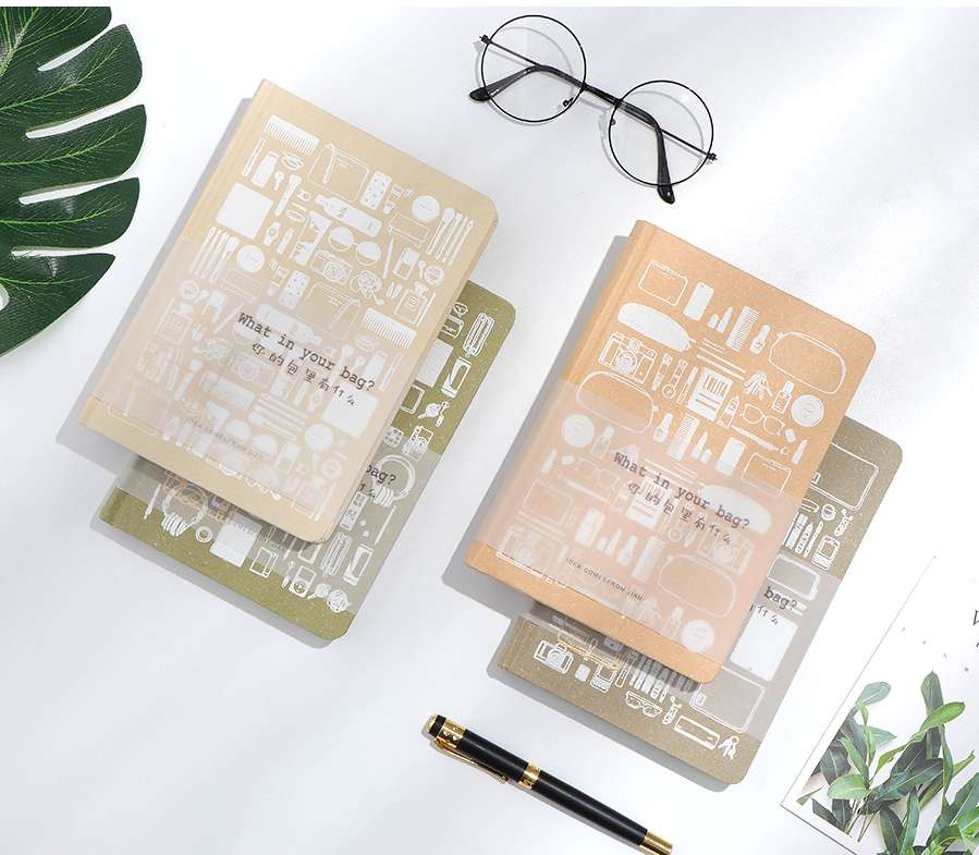 Retro style writing book simple and fresh A5 hardcover blank + horizontal + dot + lattice bag what have thumbnail